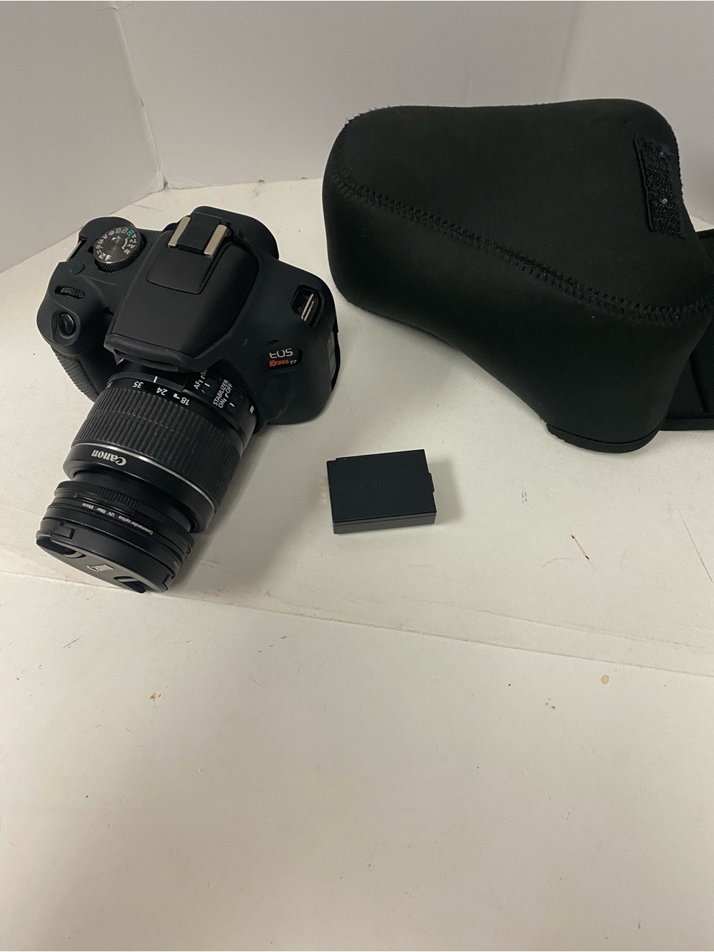 Canon EOS Rebel T7 DSLR Camera Body - 18/55mm lens Black with  soft case